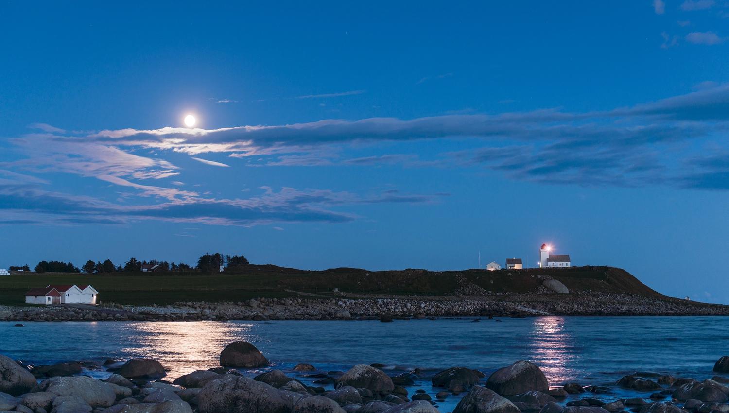 Evening at Obrestad lighthouse