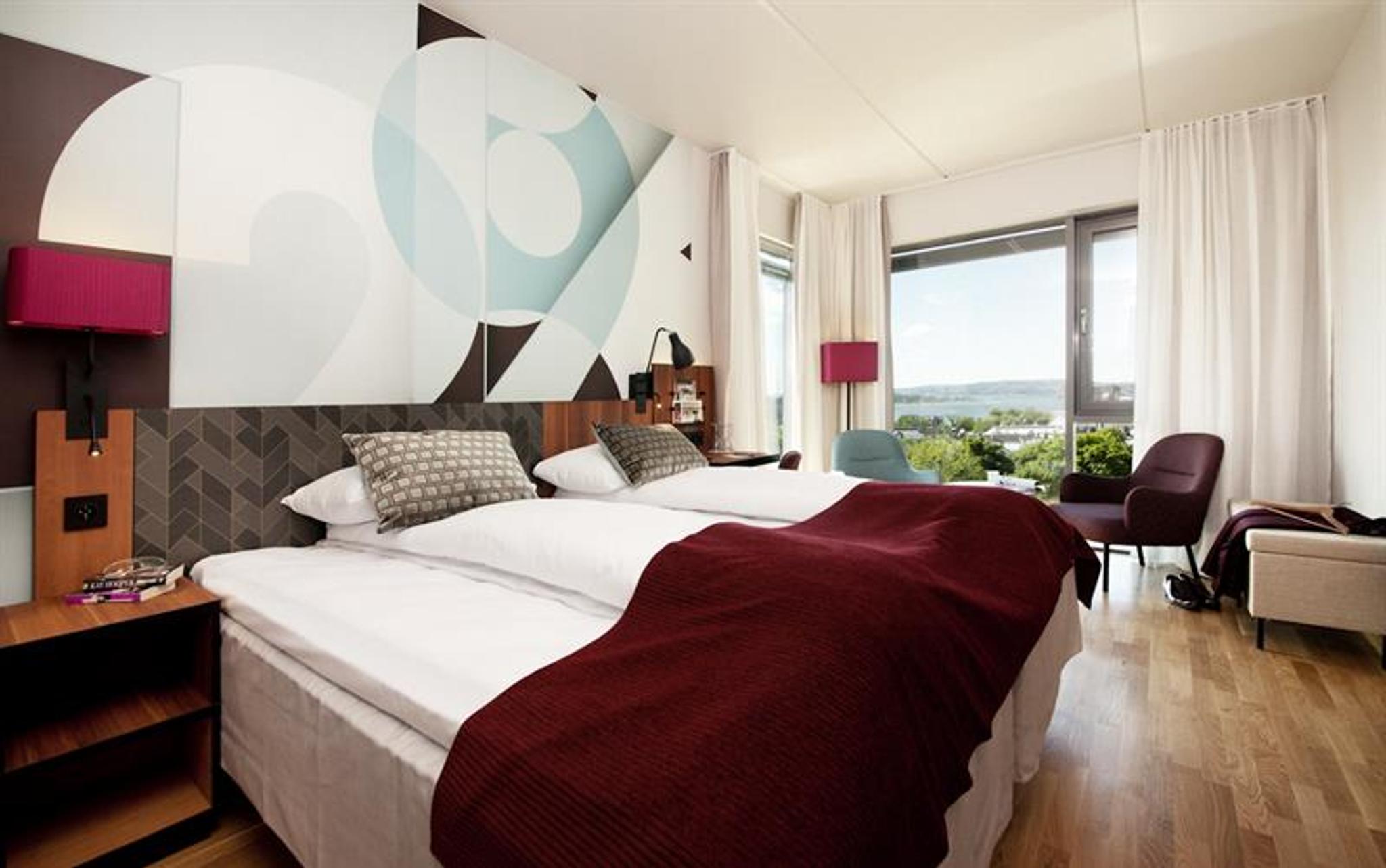 bright double room with a view