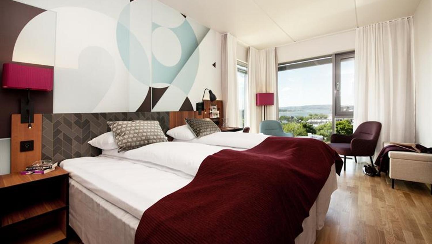 bright double room with a view