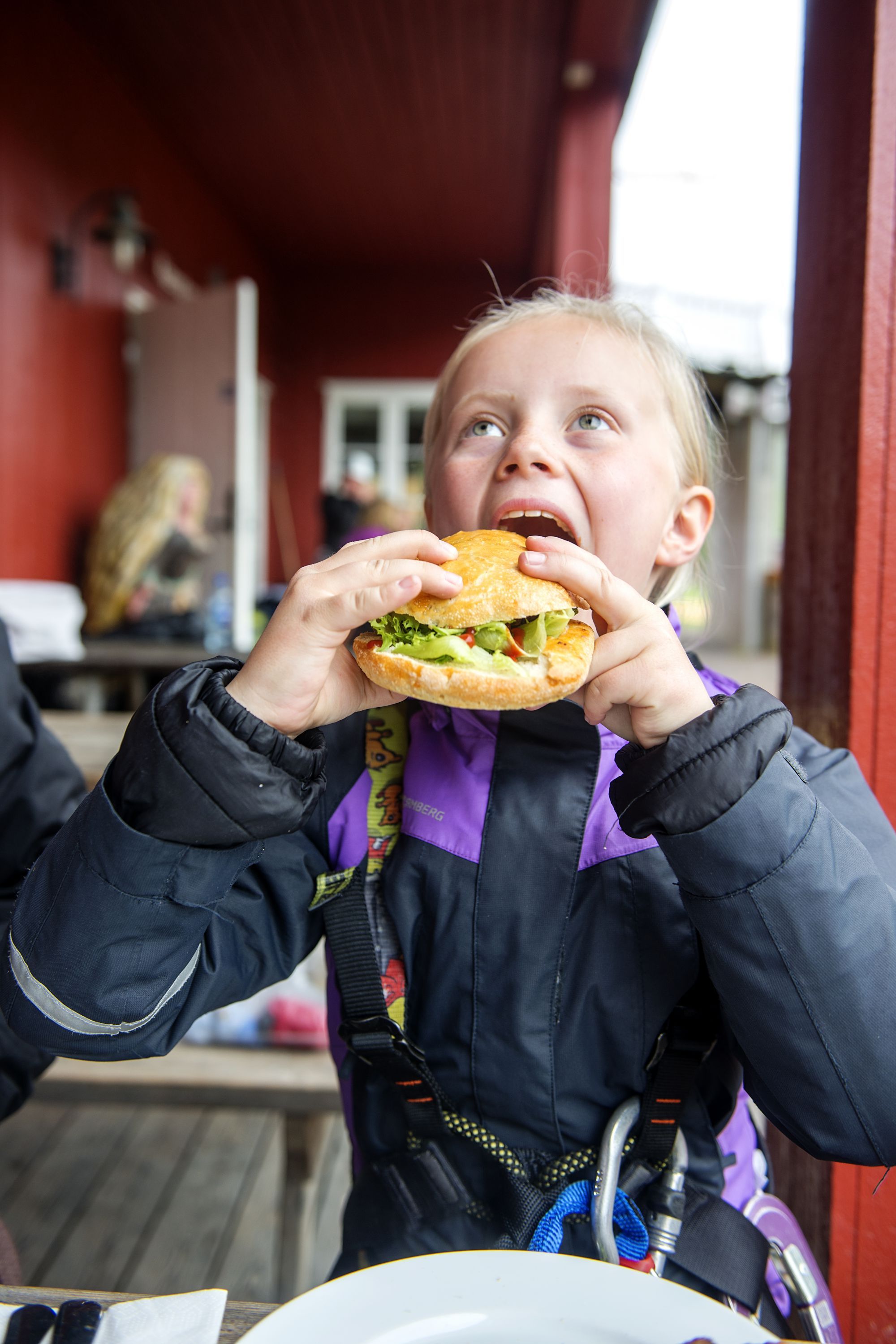 Someone who eats burgers