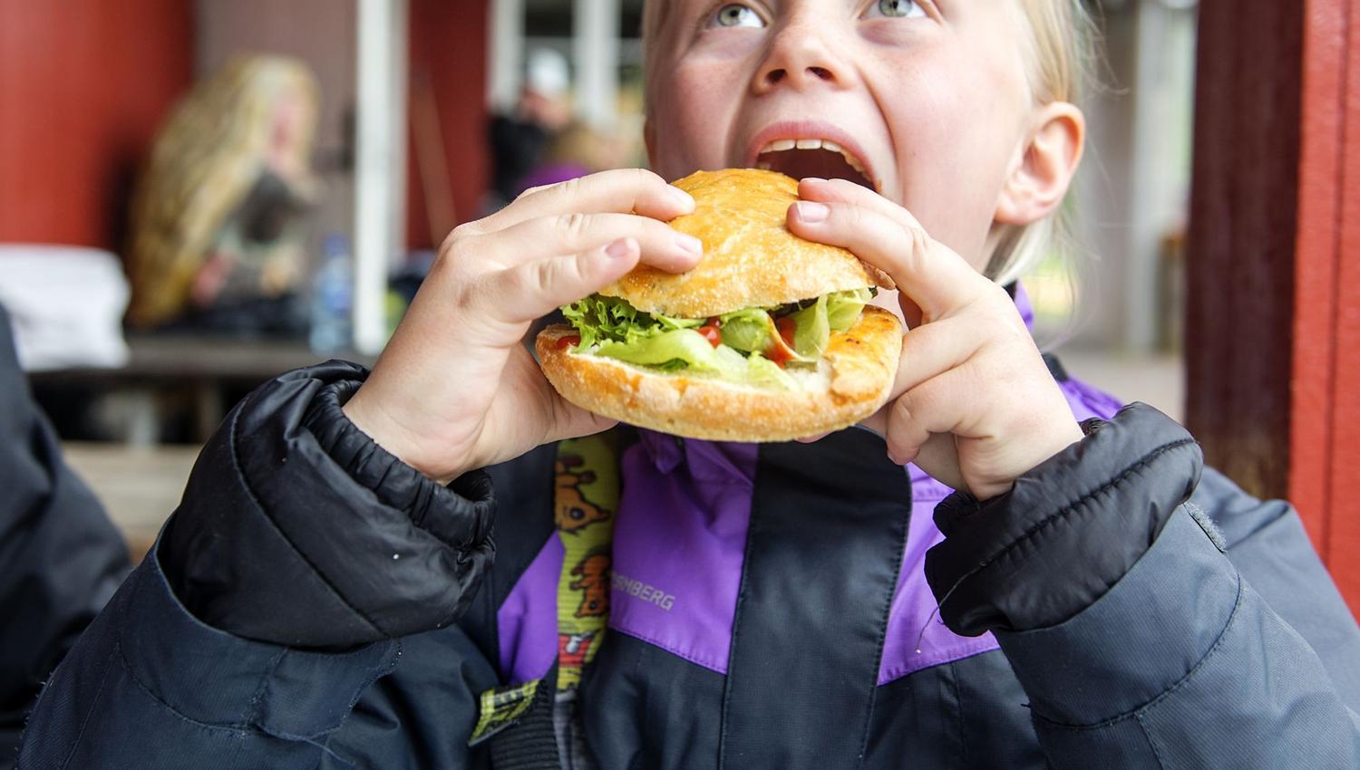 Someone who eats burgers