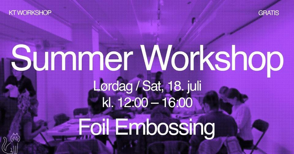 Foil Embossing Workshop
