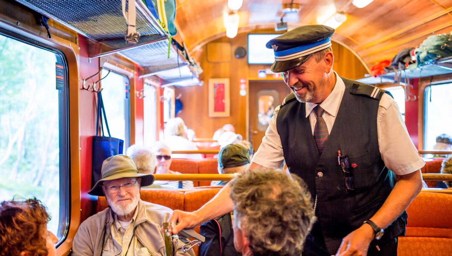 A train conductor on the Flåm Railway