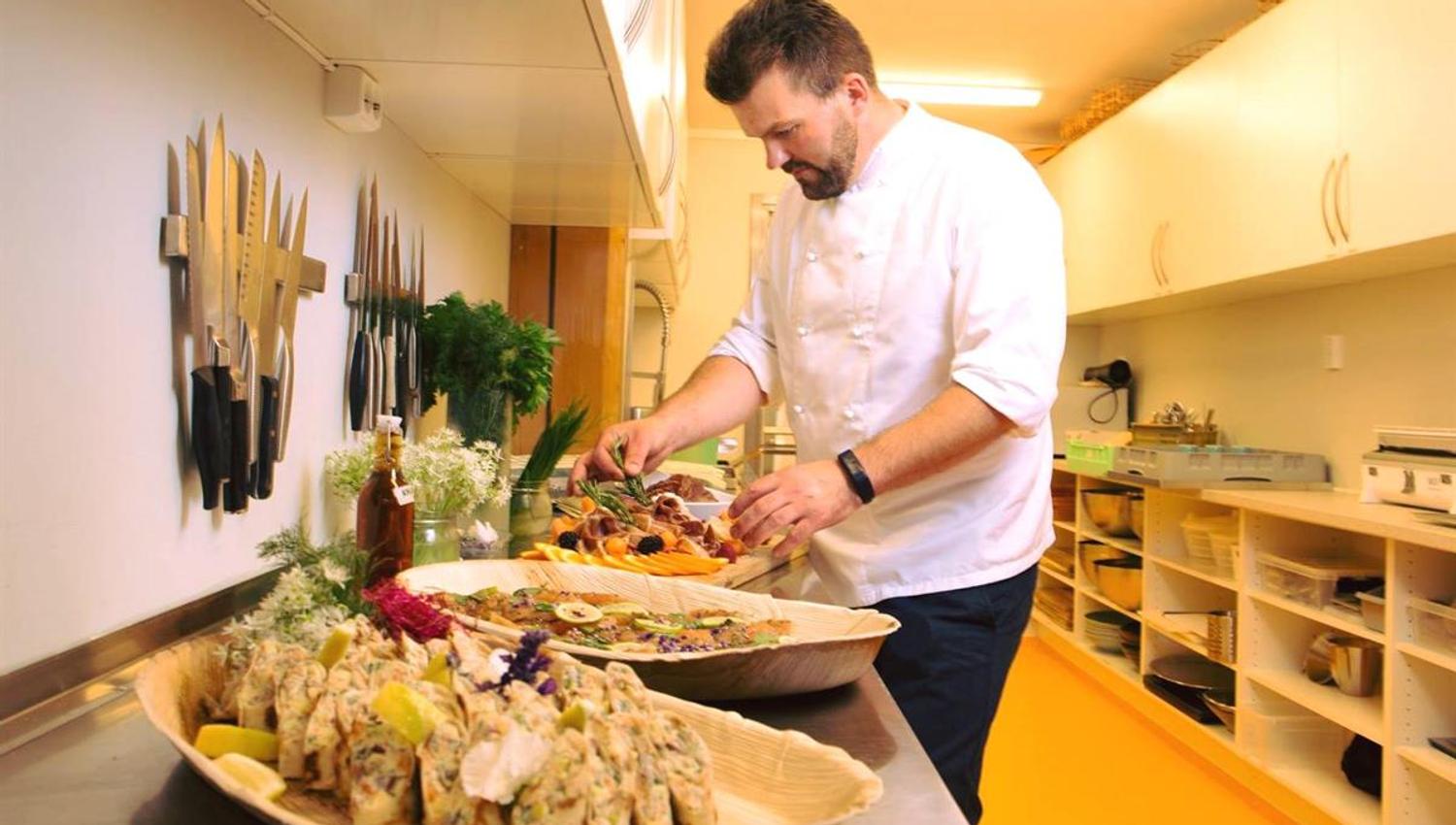 Chef preparing local food