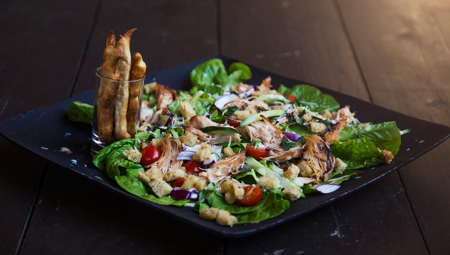 Scrumptious salad served at Stiklestad
