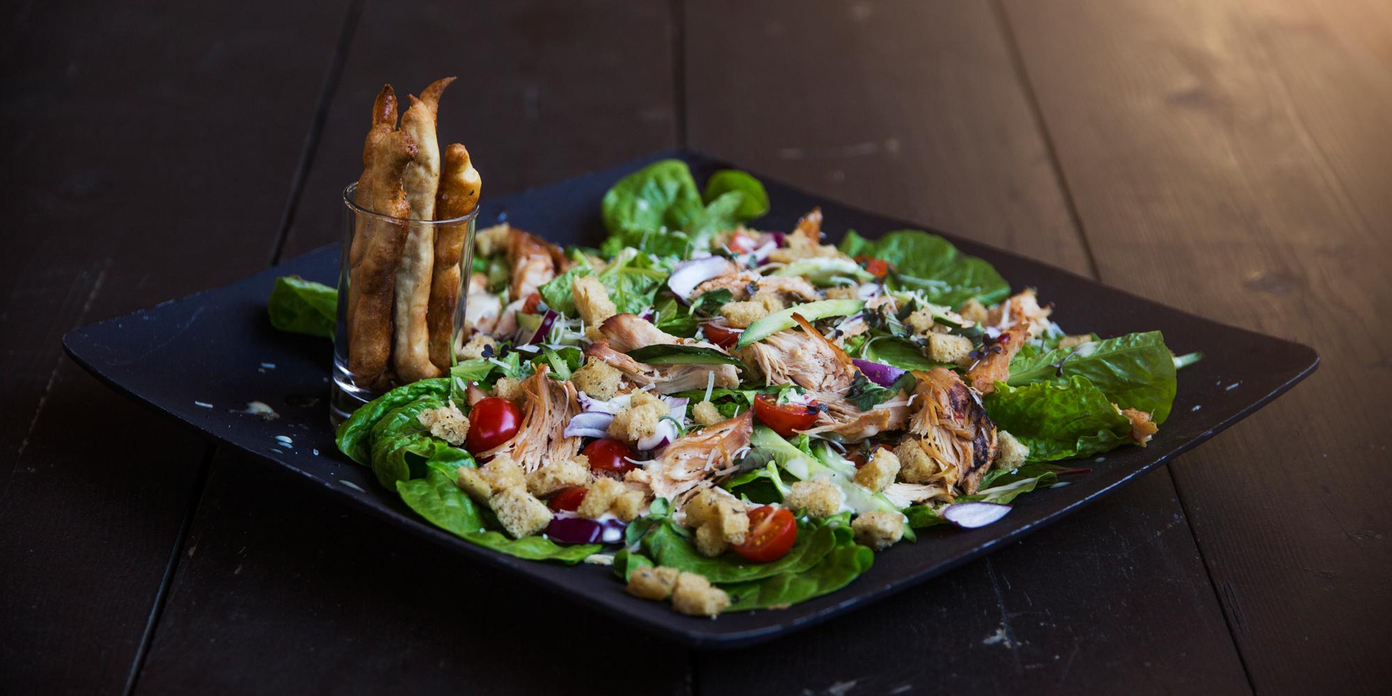 Scrumptious salad served at Stiklestad