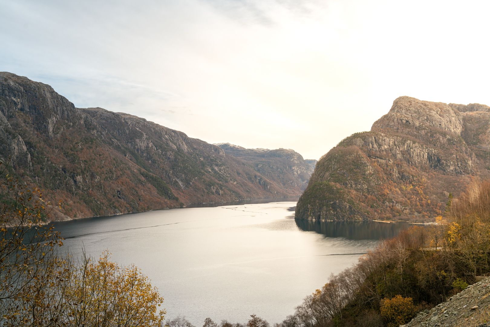 Scenic views of Frafjord along the road