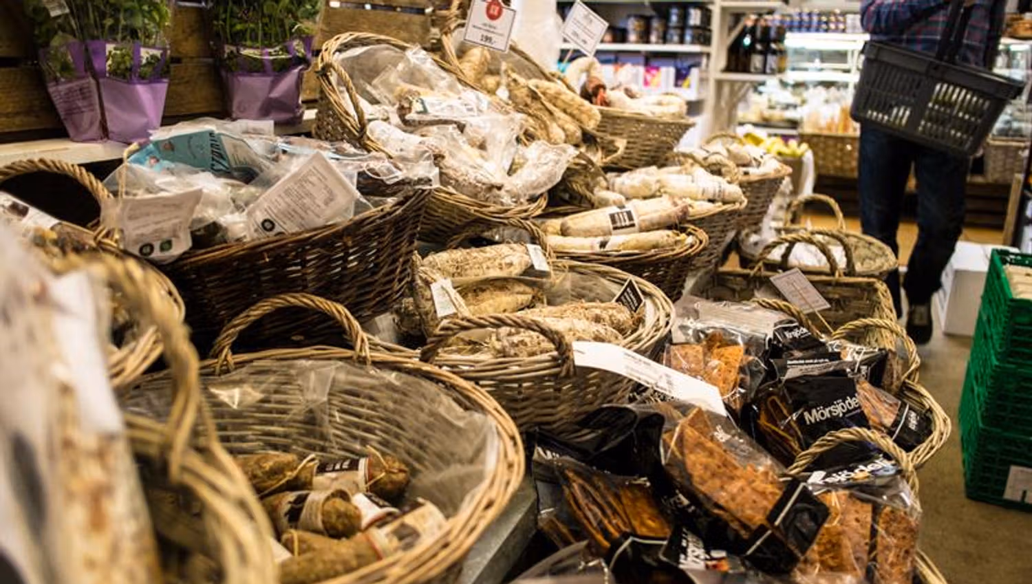 A large selection of freshly baked bread.