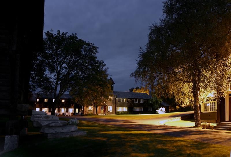 Lysebu grounds during night time. Photo