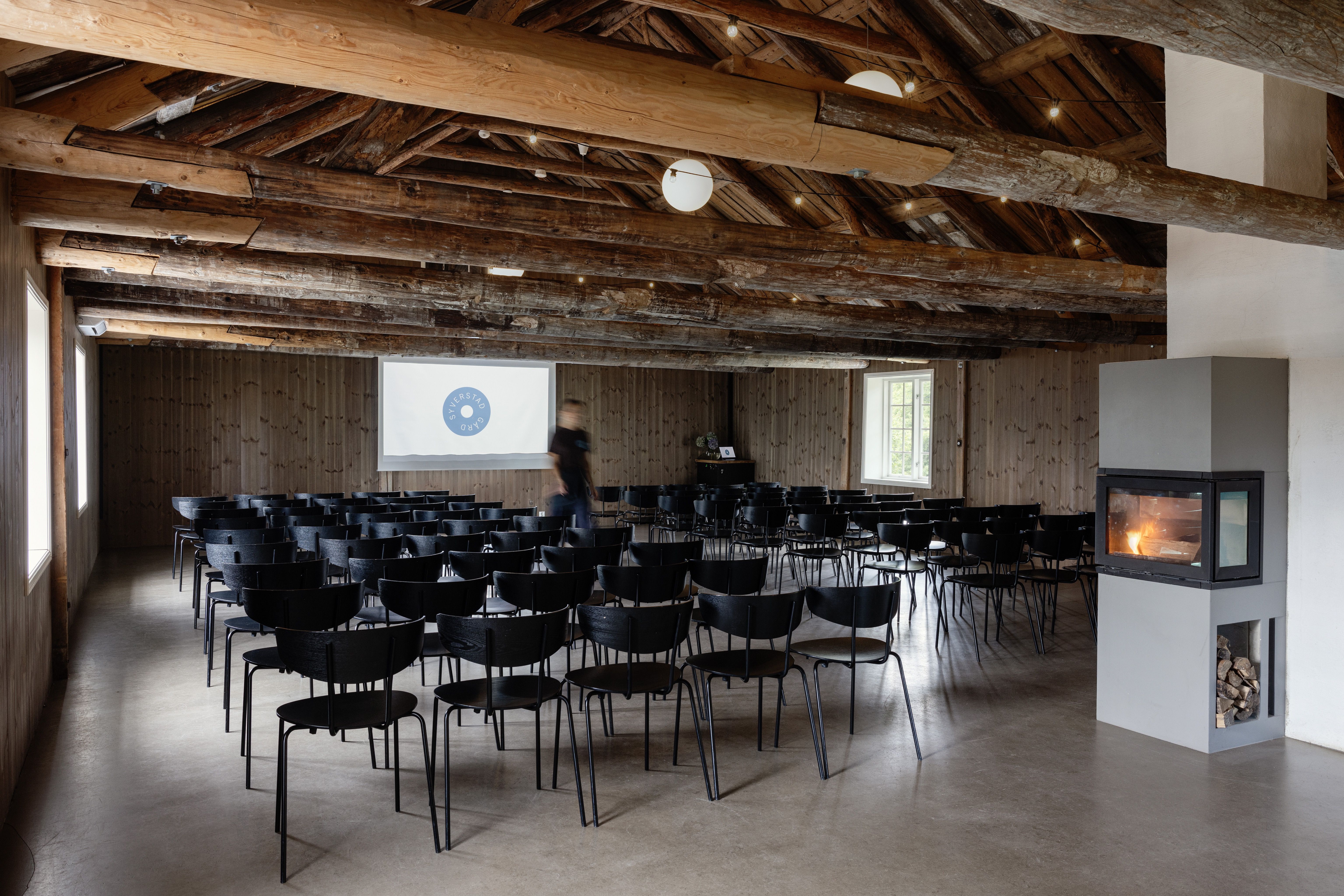 The small barn conference set up