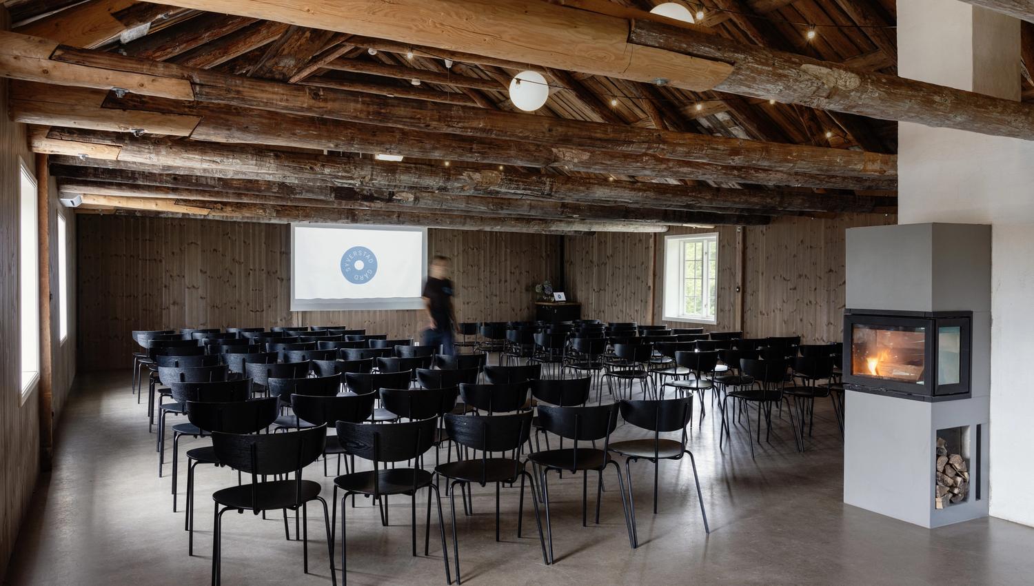 The small barn conference set up