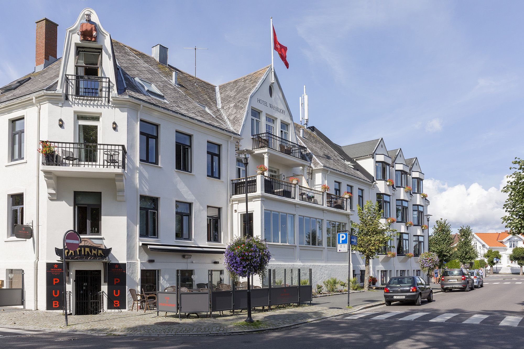 Fasaden til Hotell Wassilioff