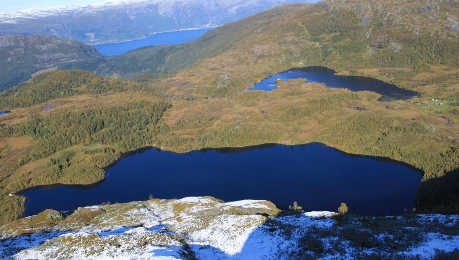 Vatnasete sett frå lufta