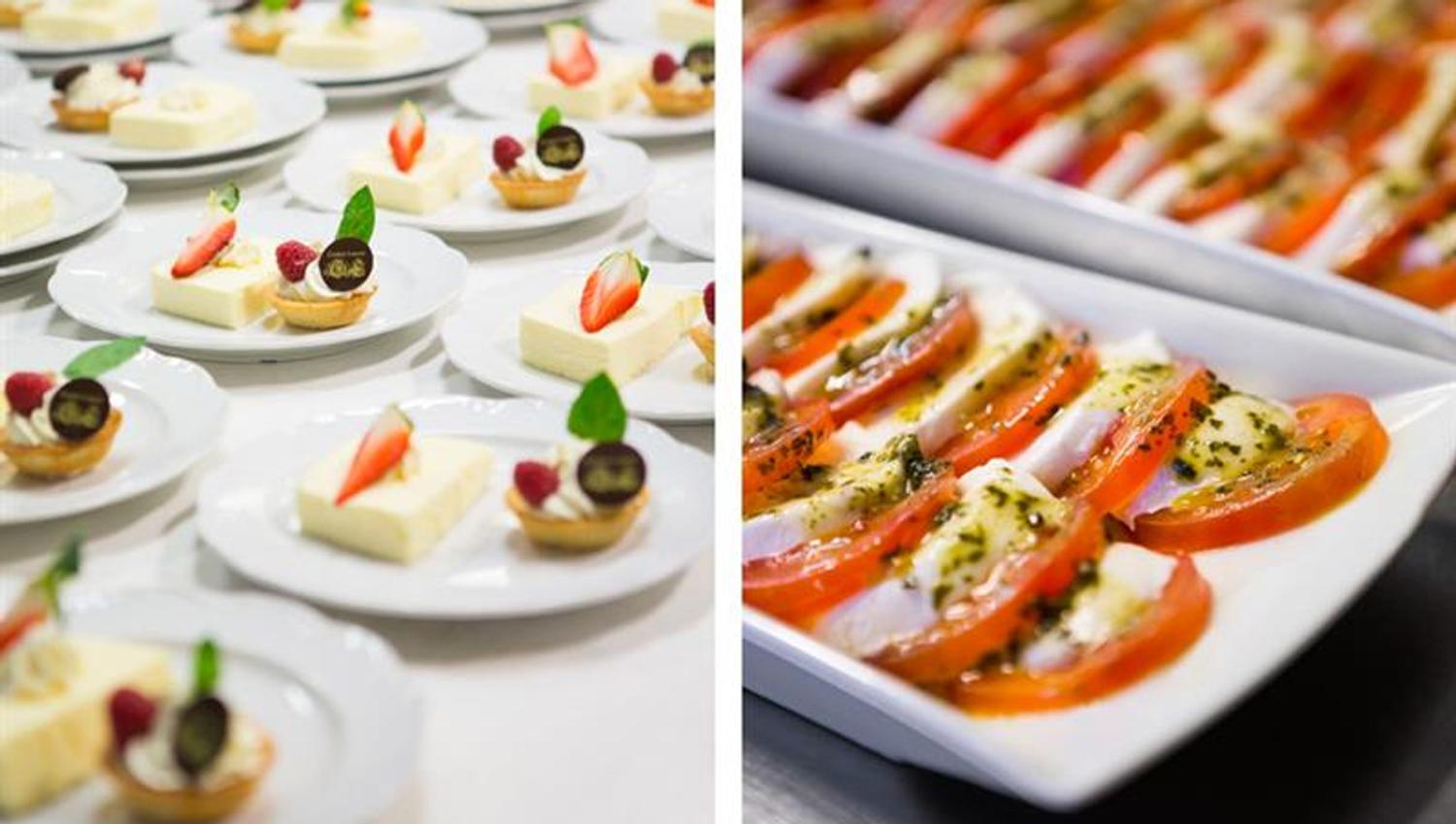Two detail photos of dishes.