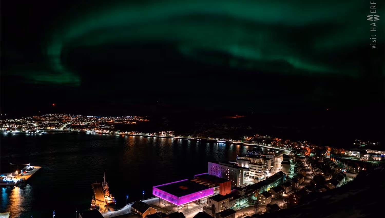 northern lights above Hammerfest