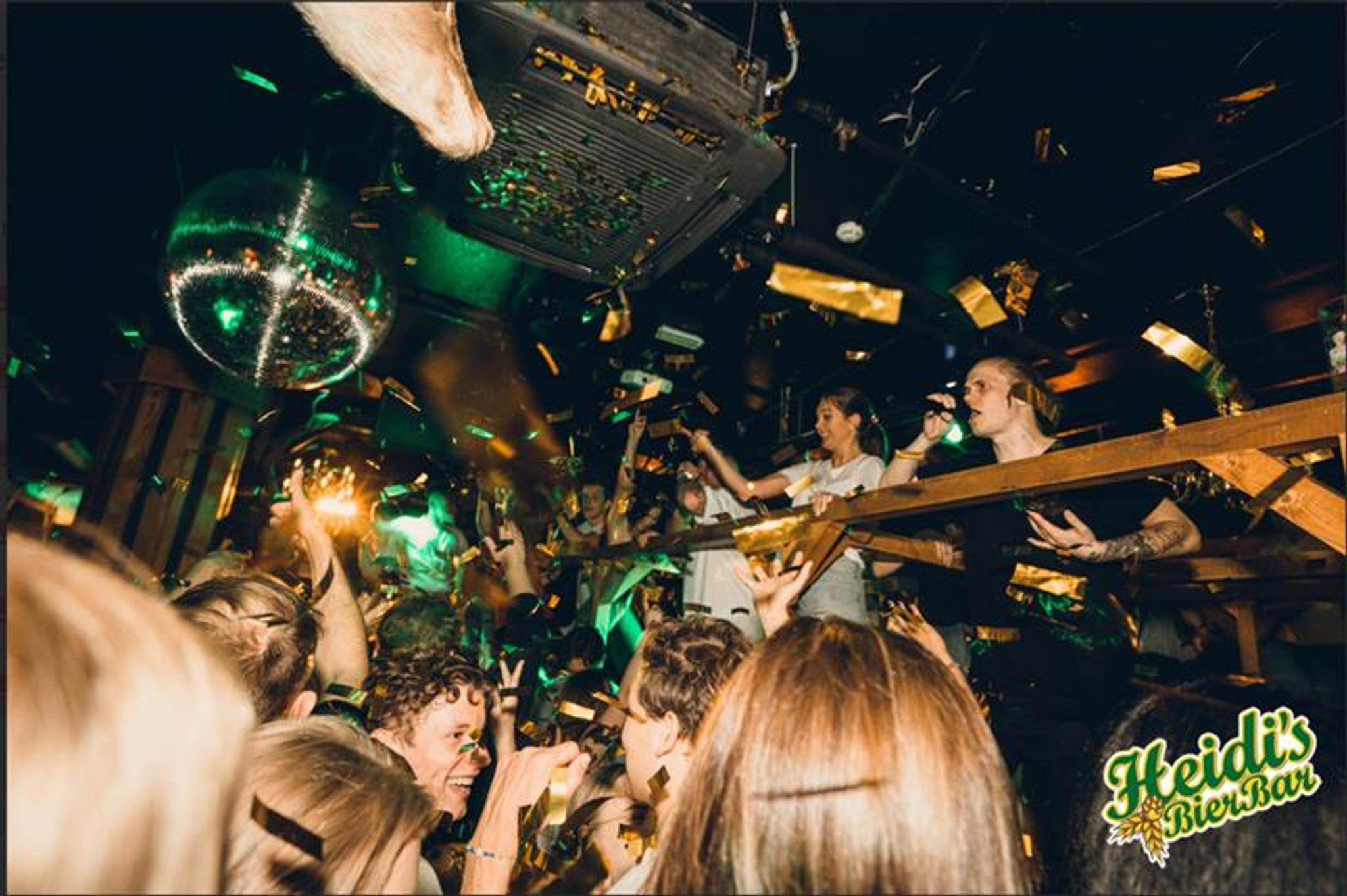 Concert with people dancing