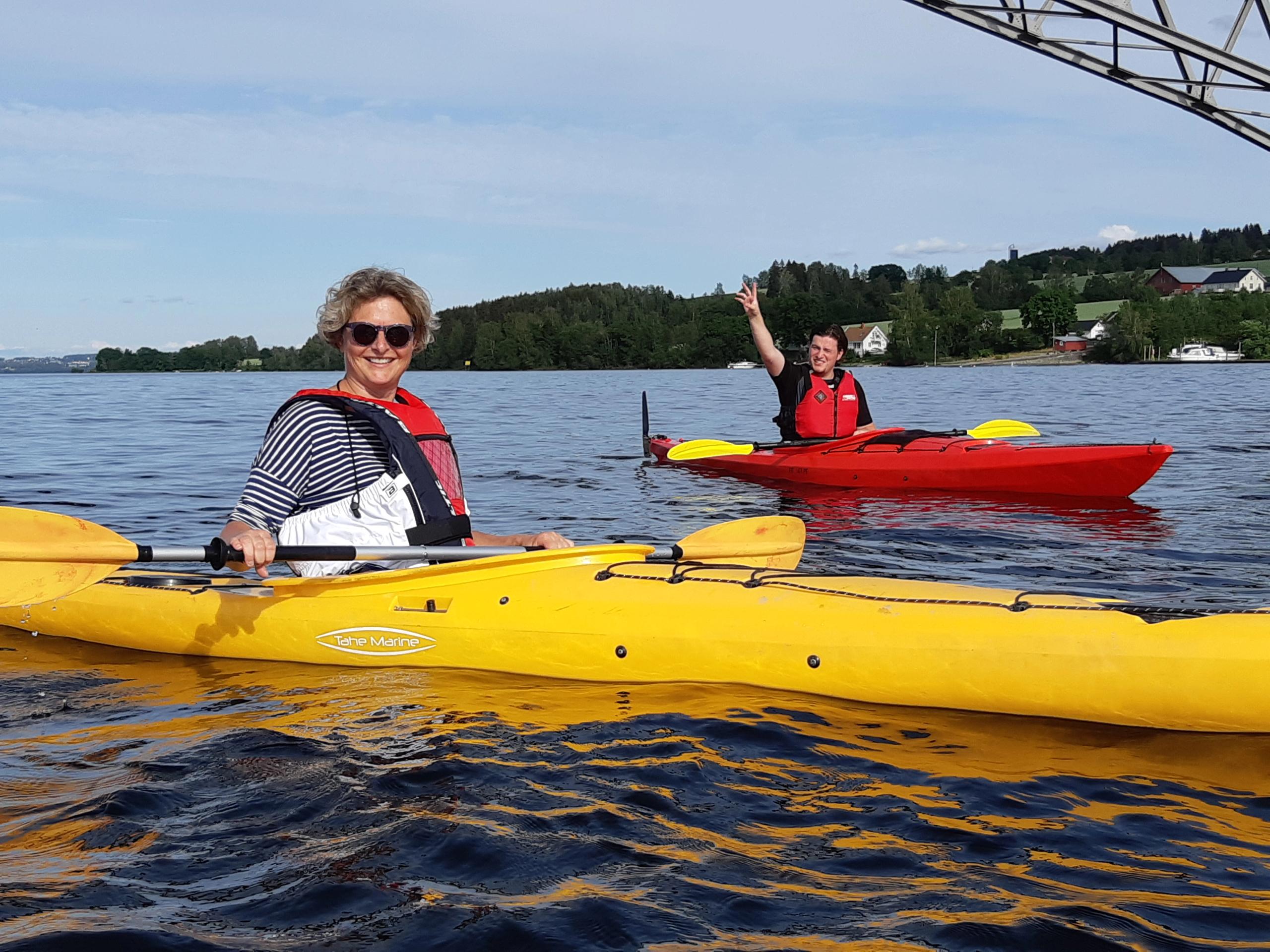 Kajakk padling på Mjøsa