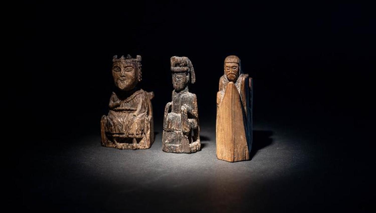 Game pieces in Bryggens Museum