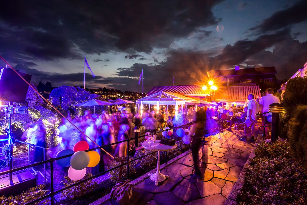 fest på uteområdet til forrett på Becks Brasserie og Bar Osebro i Porsgrunn
