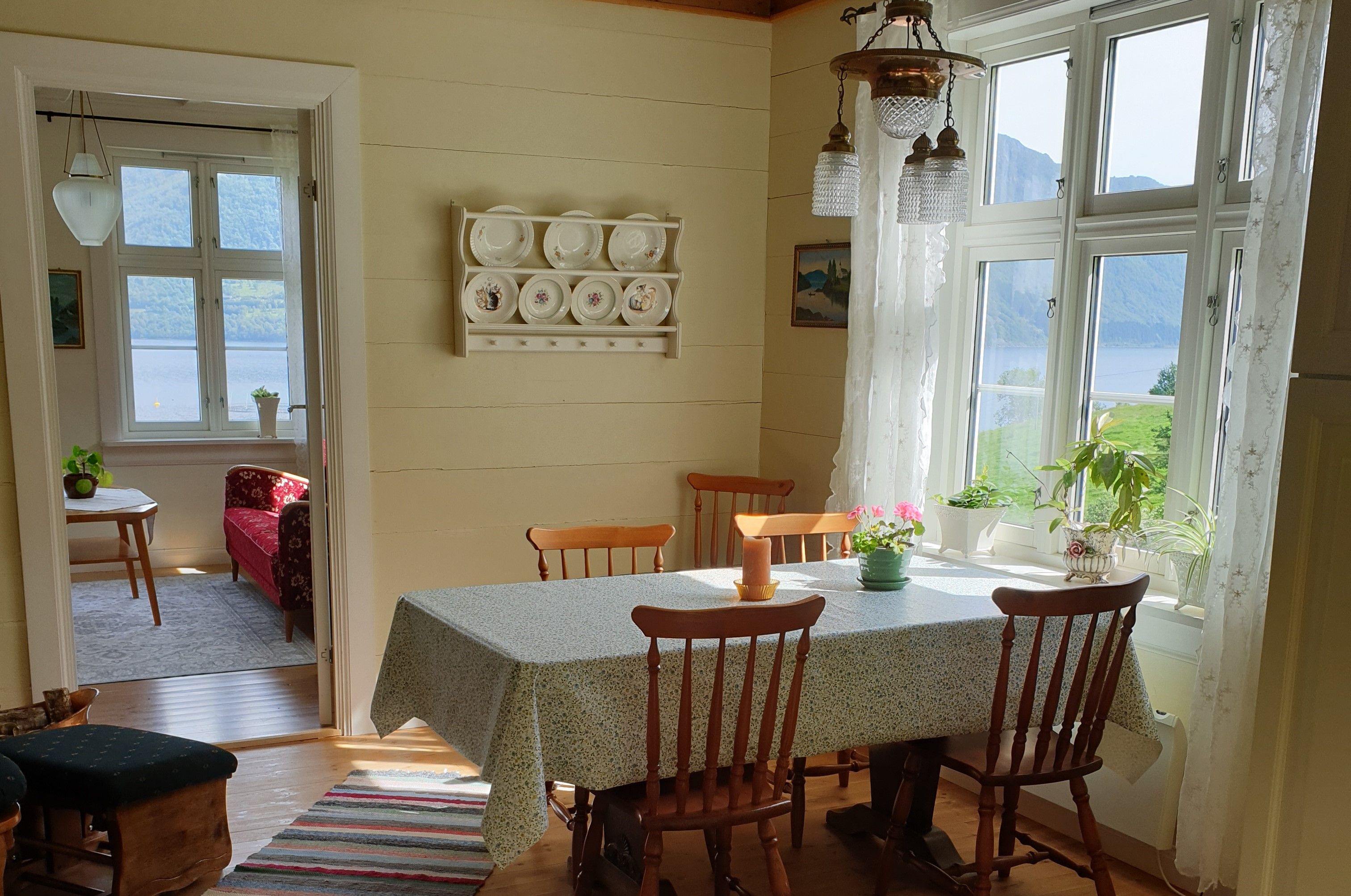 From the kitchen in the Holiday home.