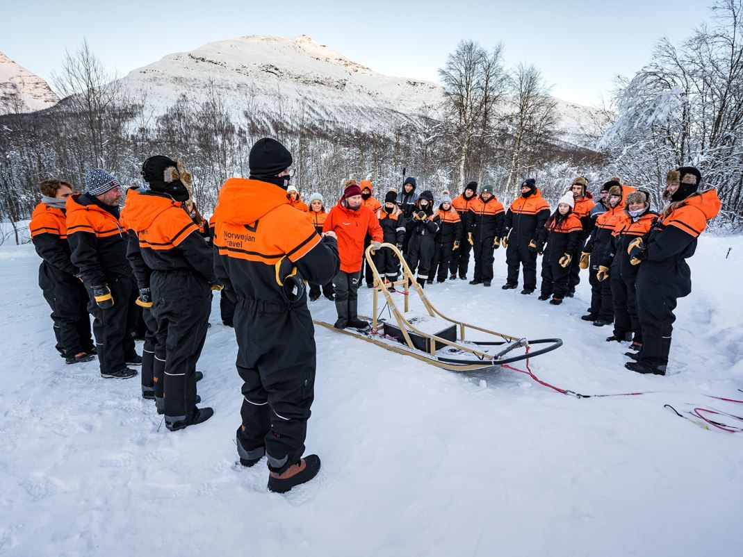 Opplæring for hvordan man fører en slede