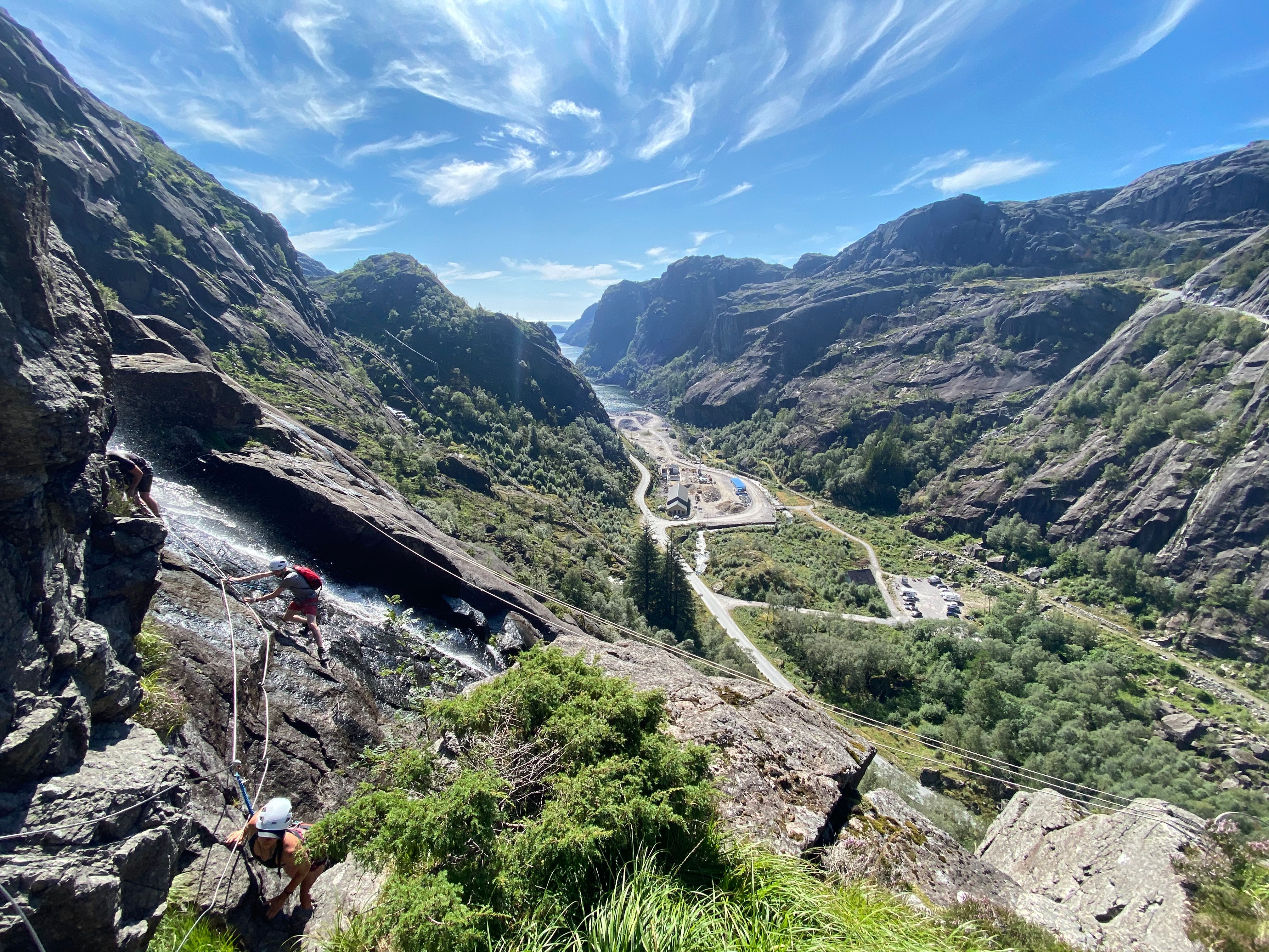 Via Ferrata Migaren, med god utsiden over Jøssingfjorden