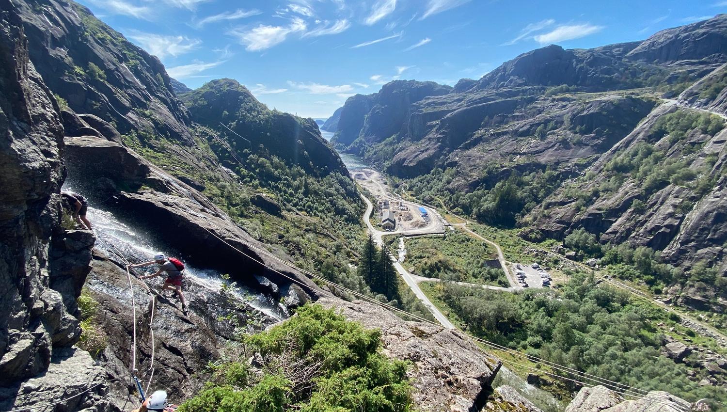 Via Ferrata Migaren, med god utsiden over Jøssingfjorden