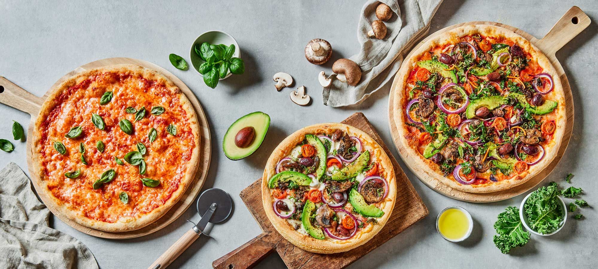 Vegetarian pizza is also available
