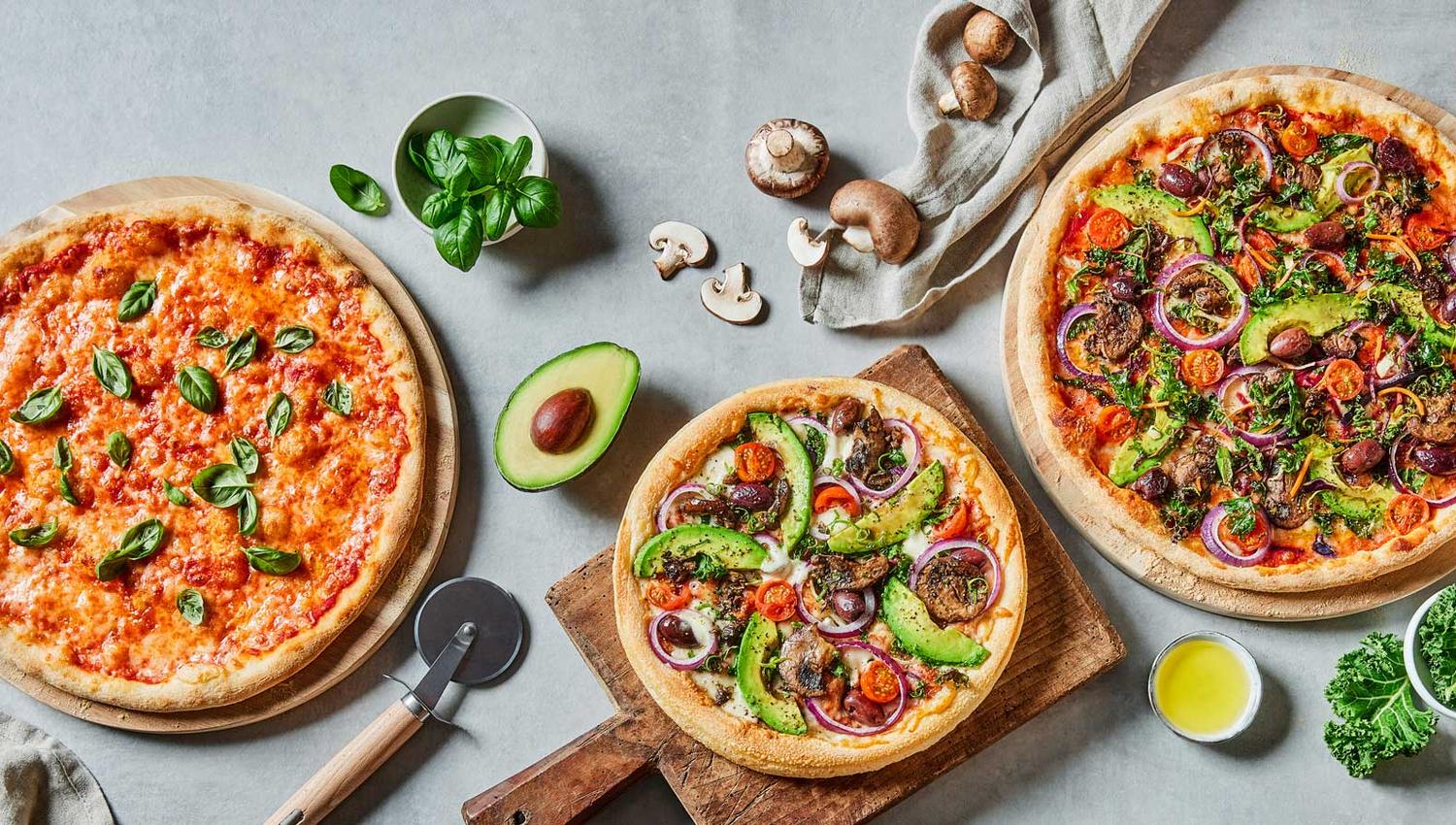 Vegetarian pizza is also available