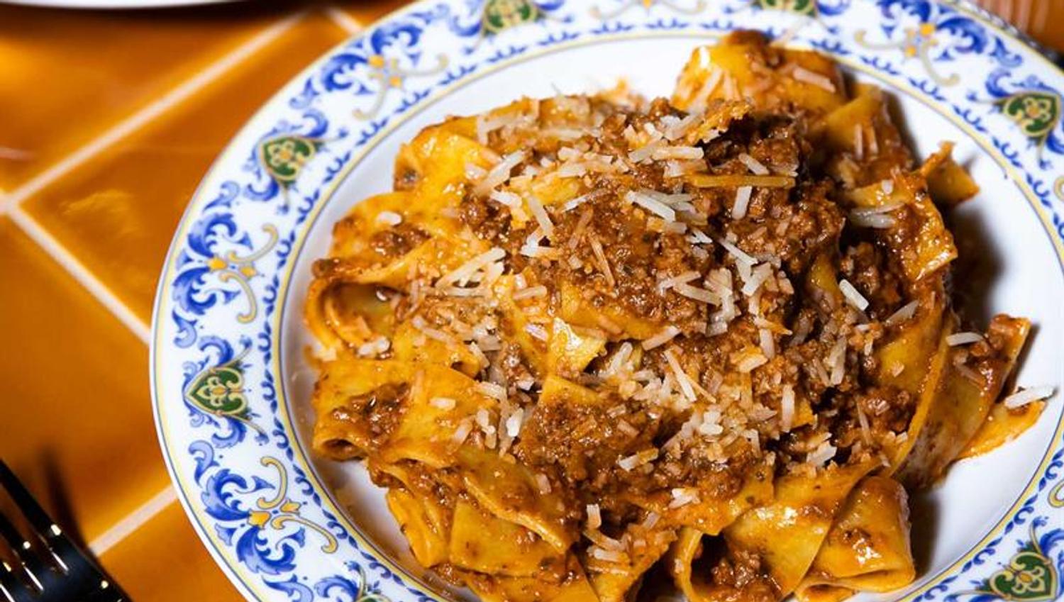 Pappardelle con Ragù Toscano detail