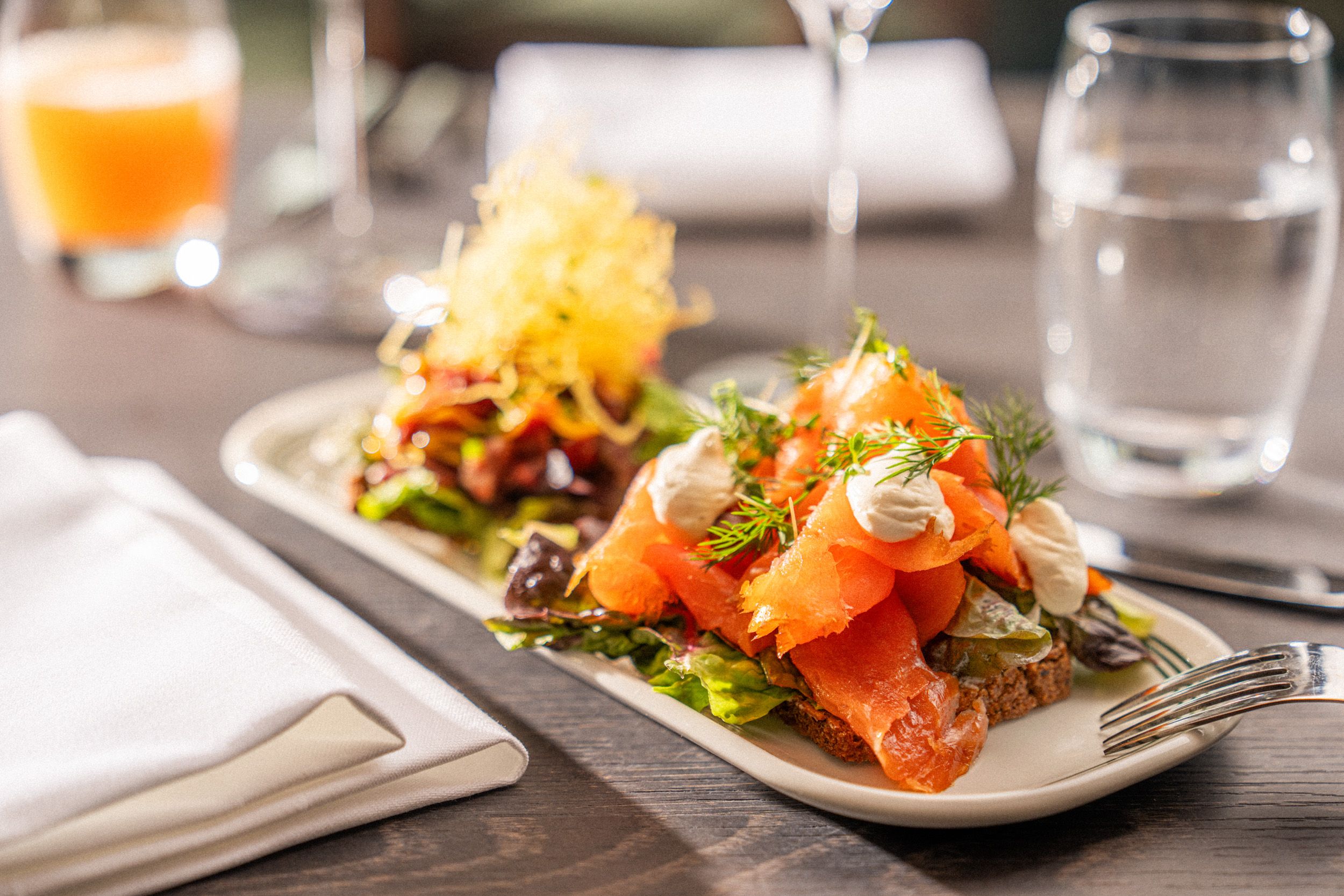 Nærbilde av smørbrød