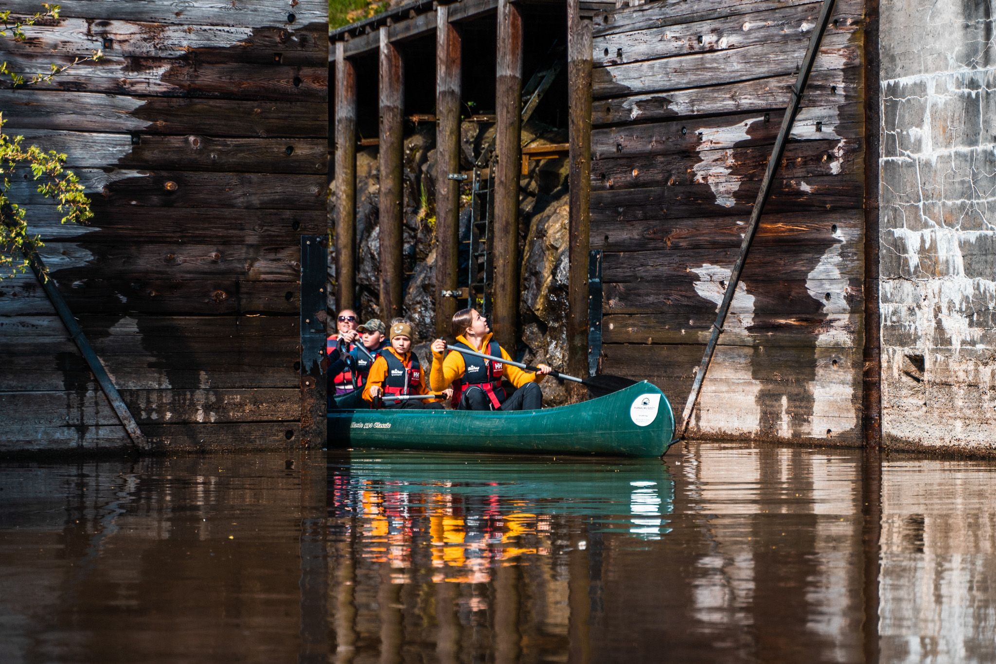 Canoeing Ørje locks