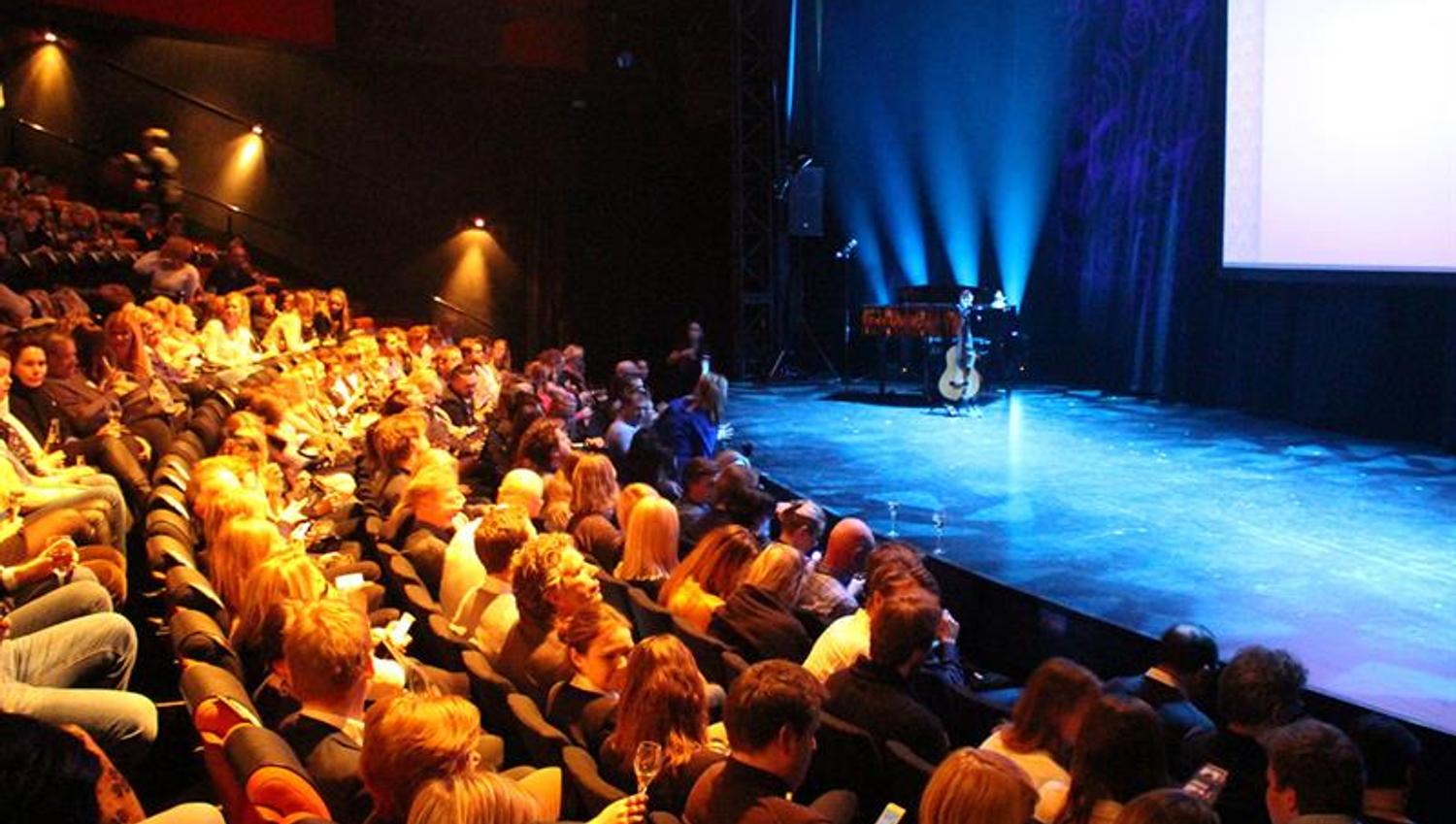 The stage and the audience.