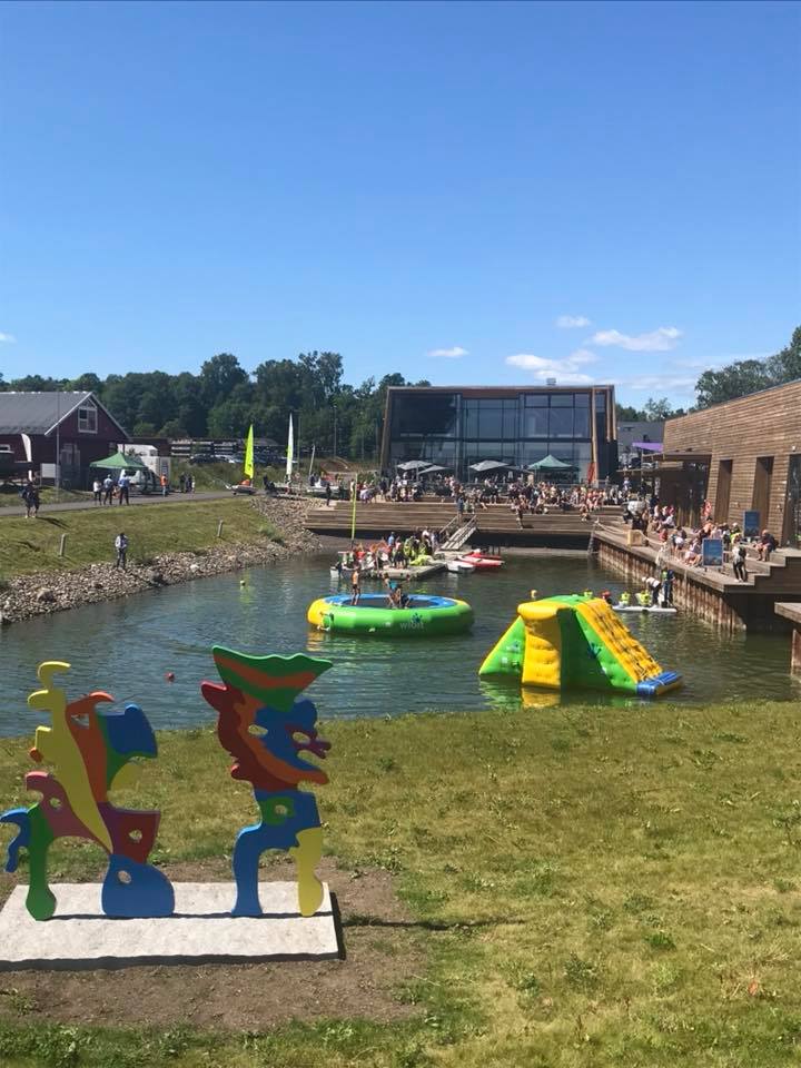 Swimming activities in the water