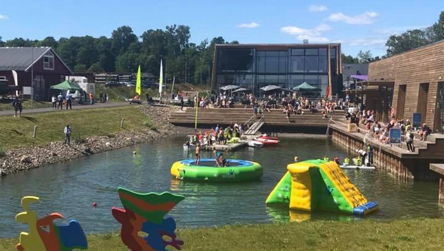 Swimming activities in the water