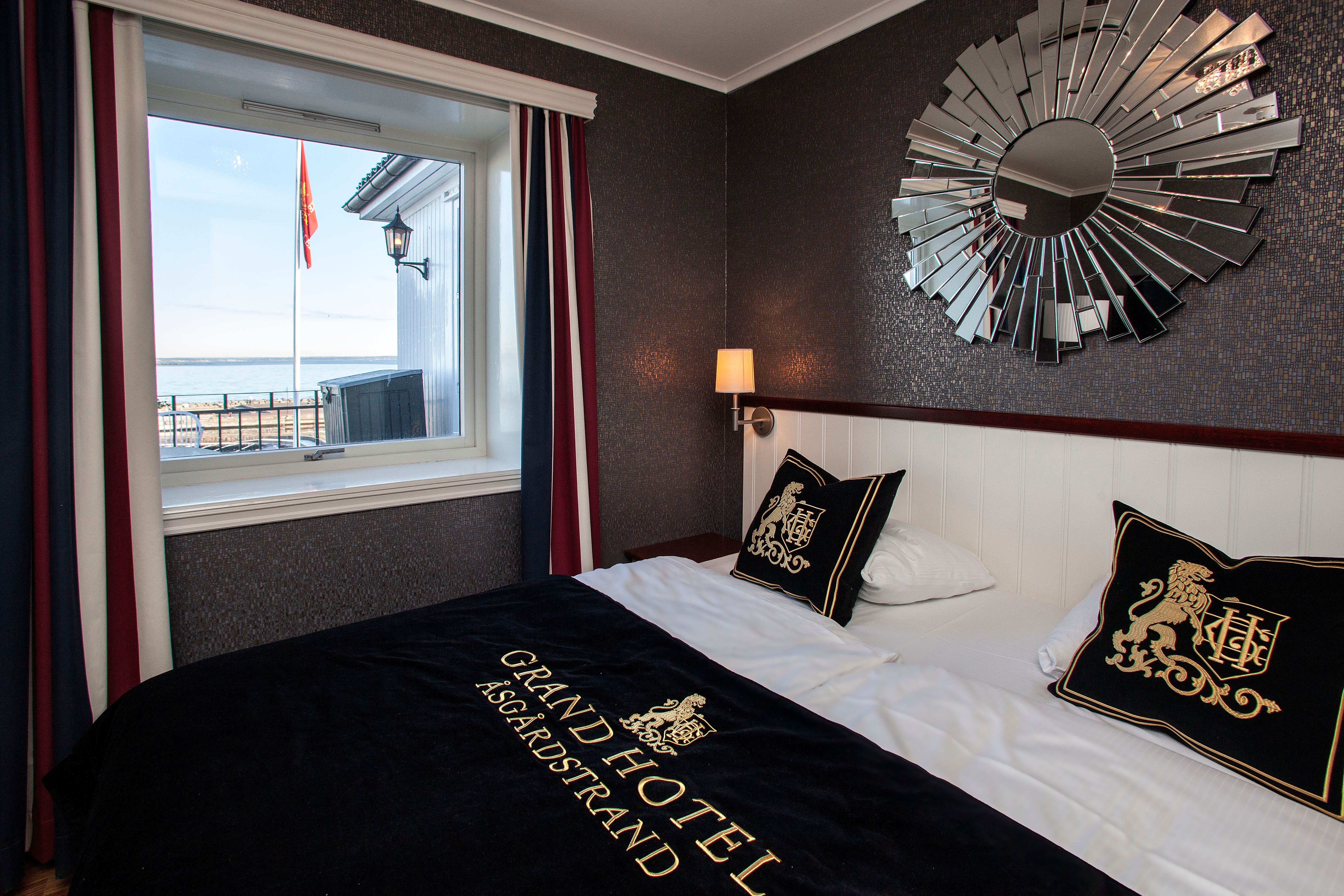 large bed in the hotel room