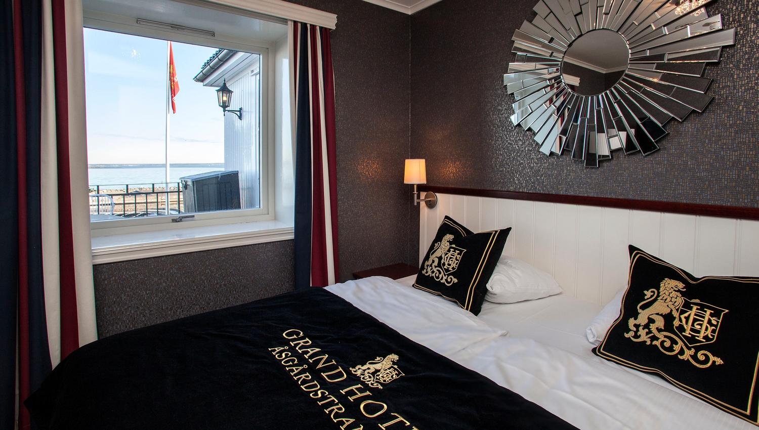 large bed in the hotel room