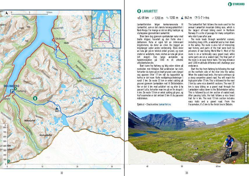 Selected trails in the Lyngenfjord region - Mountain Biking brochure