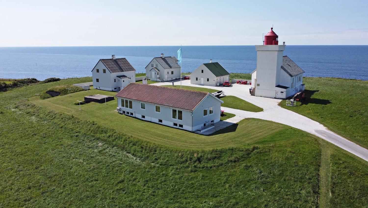 Obrestad lighthouse is located in an idyllic spot