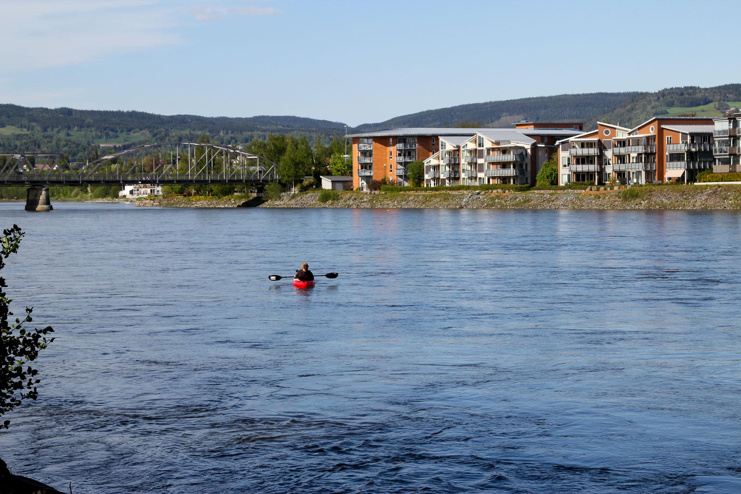 Padling på Verdalselva