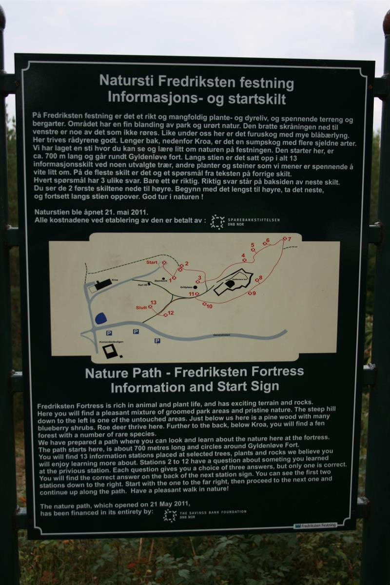 Natursti på Fredriksten festning