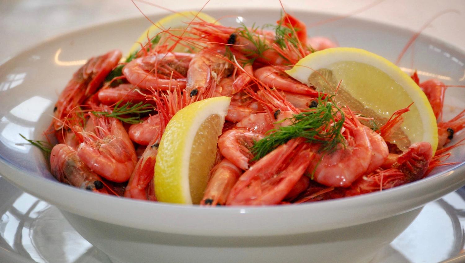 Hos Oss restaurant Lillesand reker