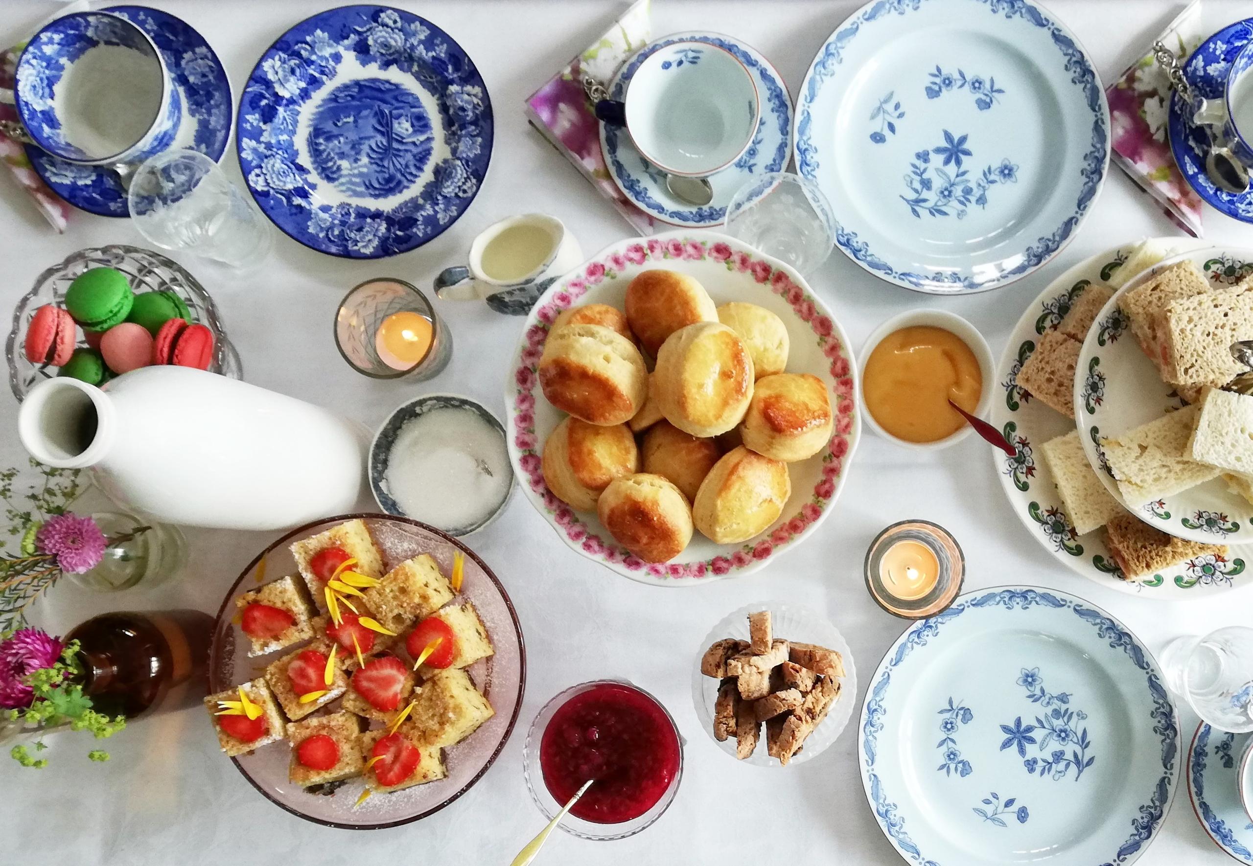 Delicious Afternoon Tea set table
