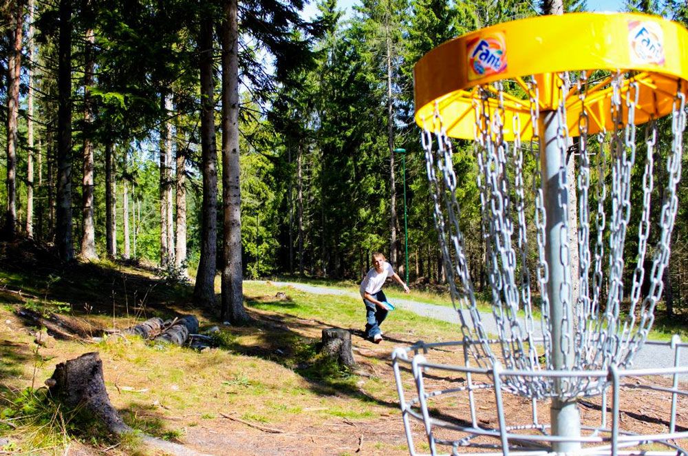 Frisbee golf at the Skien fritidspark