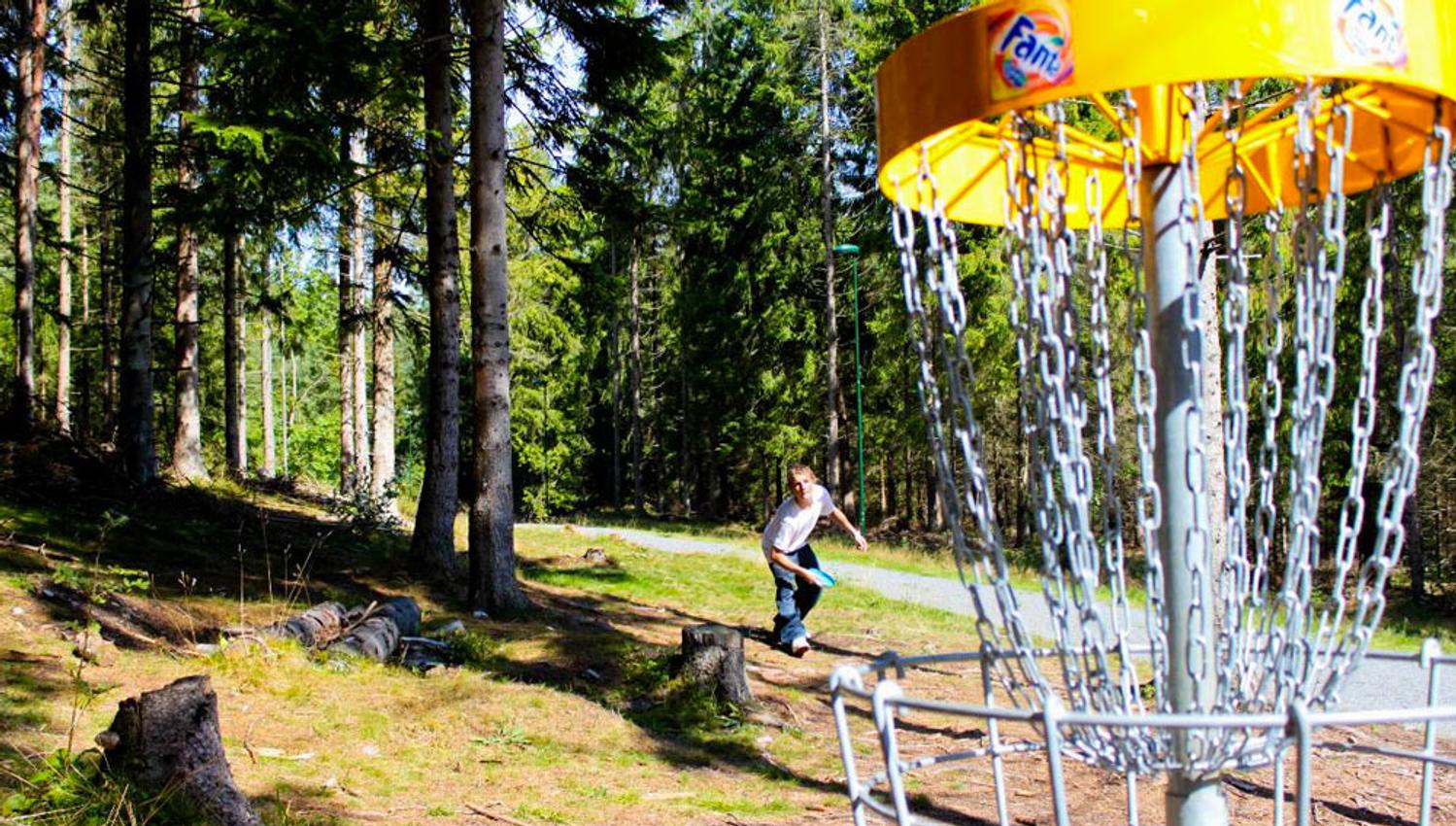 Frisbee golf at the Skien fritidspark
