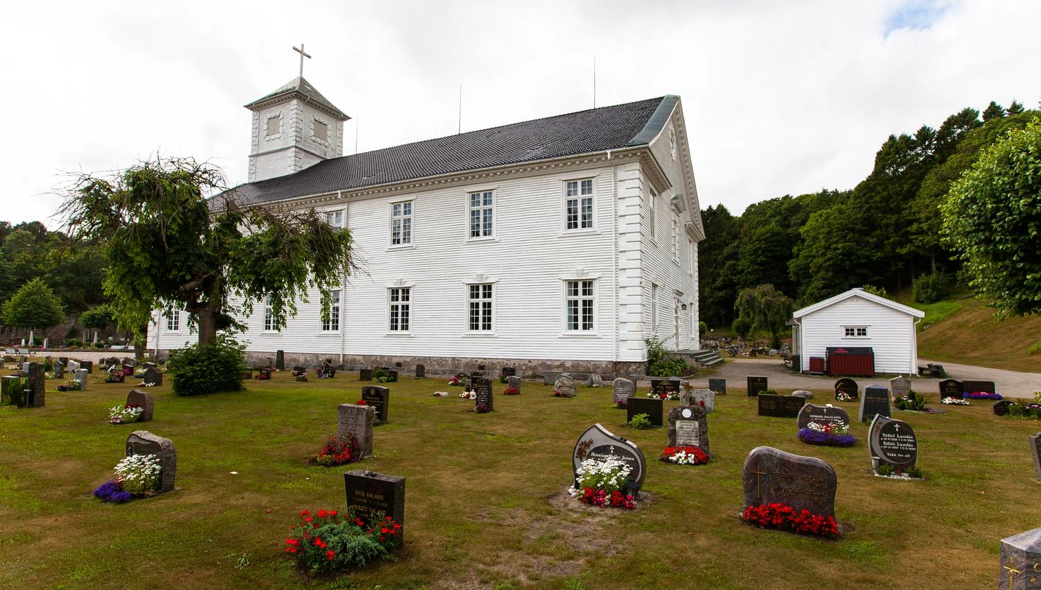 Mandal Church with cemetery