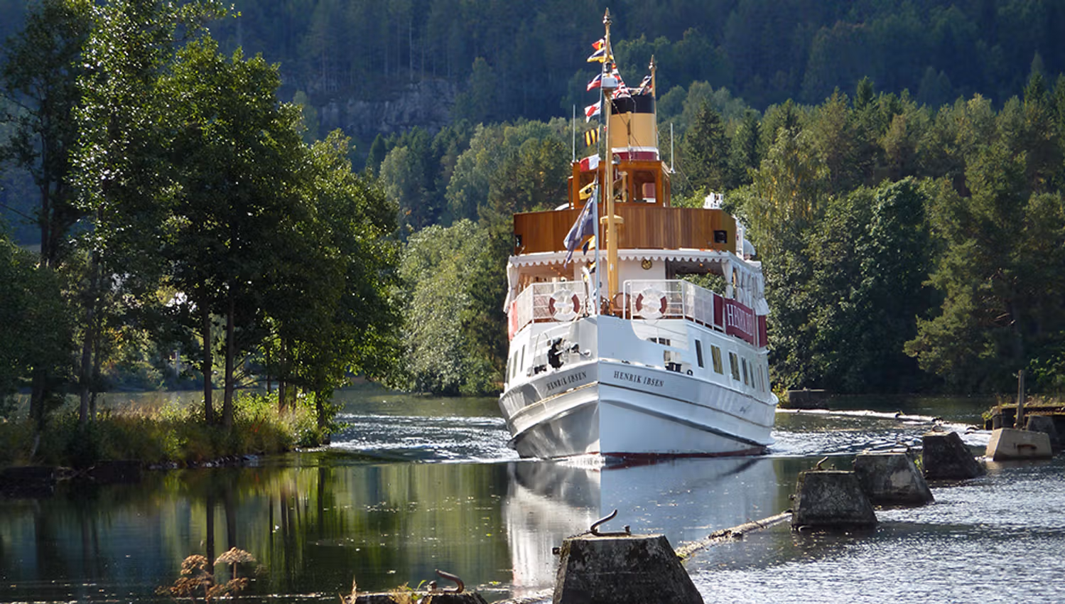 MS Henrik Ibsen on the Telemark Canal