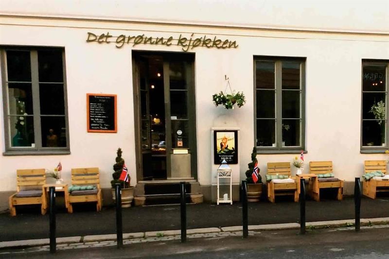 Exterior with outdoor seating.