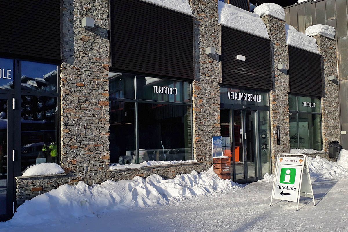 Die neue Beitostølen Touristeninformation im Velkomstsenter in Beitostølen.