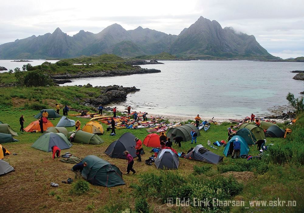 Camping at the Tinden isle in Øksnes